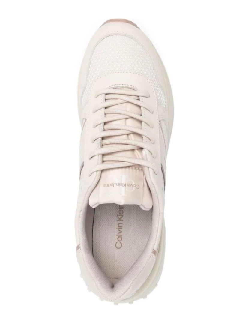 imagem de Calvin Klein Jeans Bege Trainers sapatos femininos5