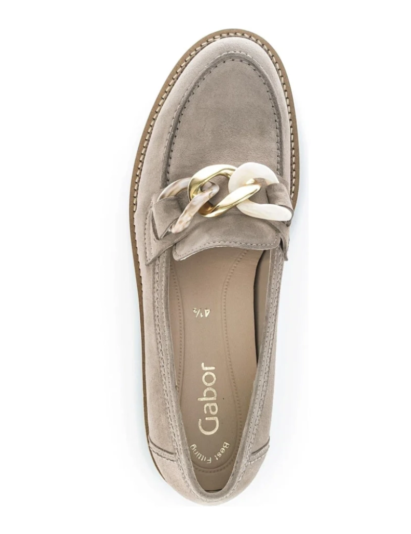 imagem de Gabor Bege Loafers sapatos femininos3