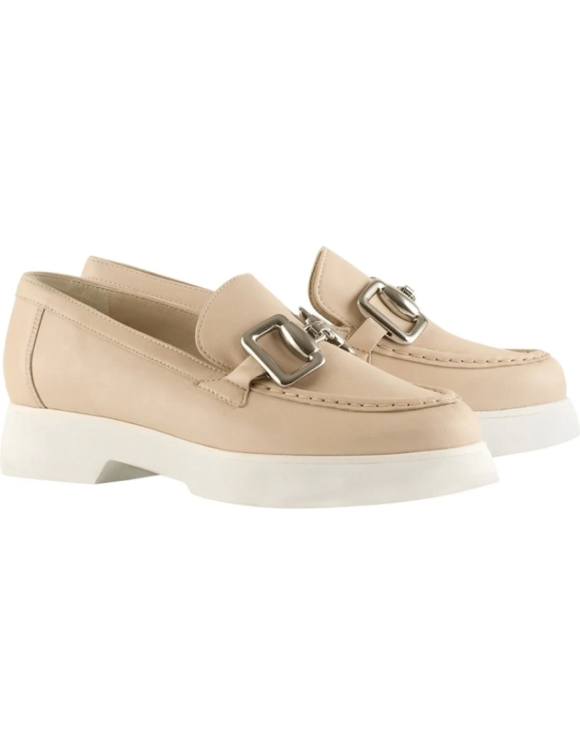 imagem de Hogl Bege Loafers sapatos femininos3