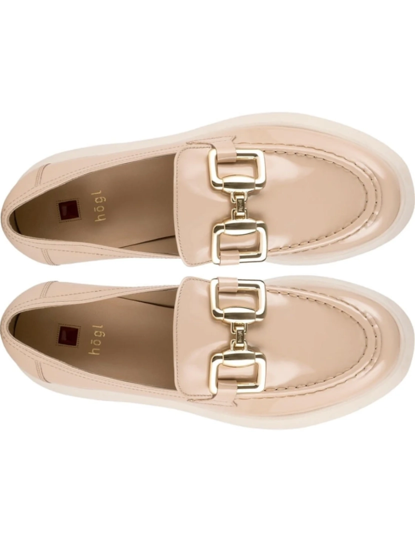 imagem de Hogl Bege Loafers sapatos femininos5