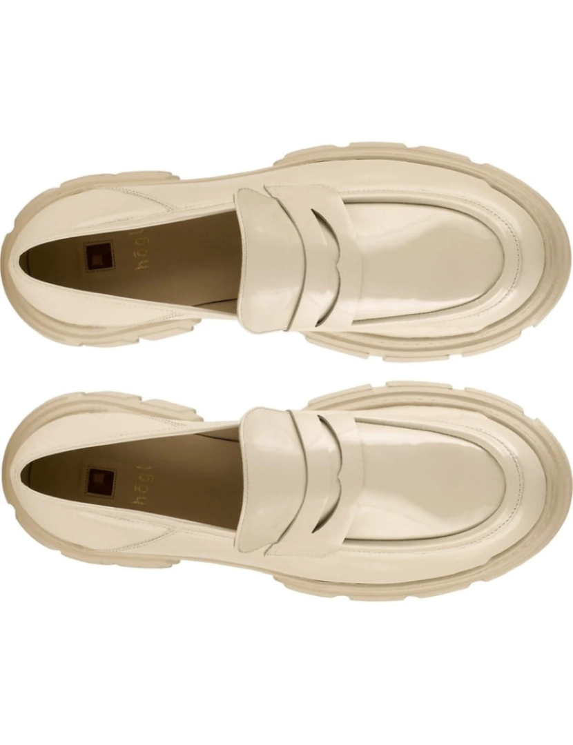 imagem de Hogl Bege Loafers sapatos femininos5