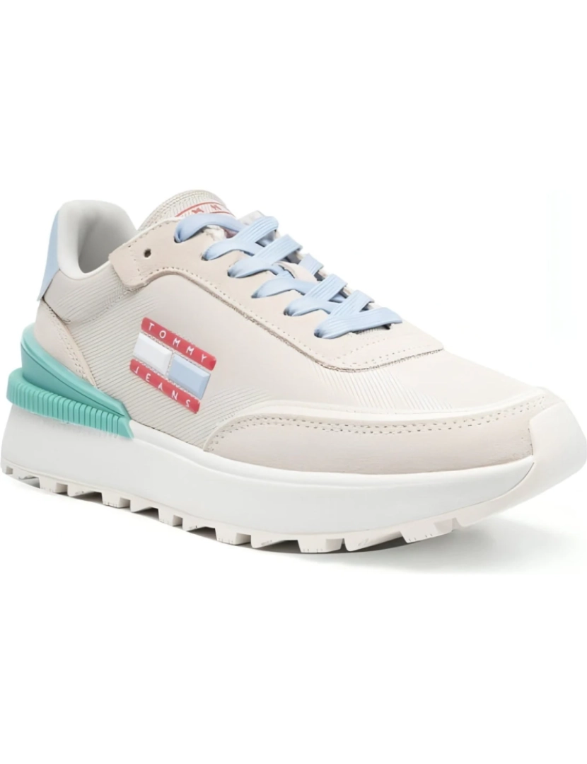 imagem de Tommy Jeans Bege Trainers sapatos femininos2