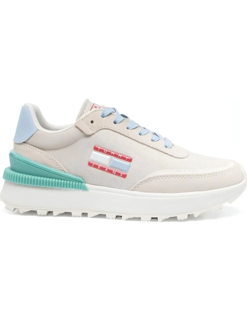 imagem de Tommy Jeans Bege Trainers sapatos femininos3