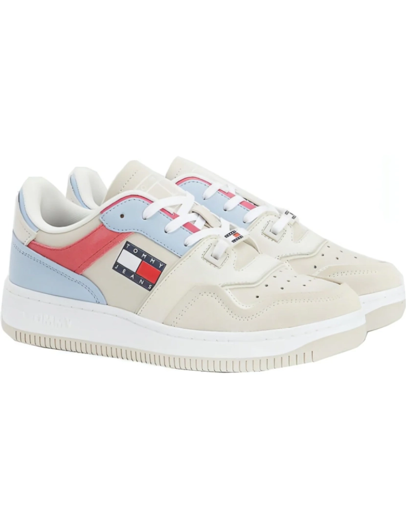 imagem de Tommy Jeans Bege Trainers sapatos femininos2