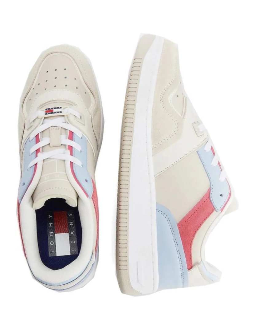 imagem de Tommy Jeans Bege Trainers sapatos femininos5