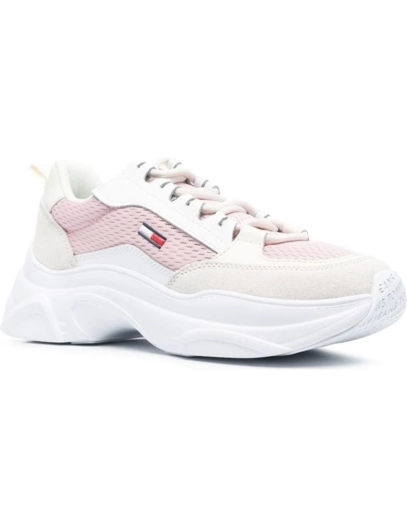 imagem de Tommy Jeans Pink Trainers sapatos femininos3