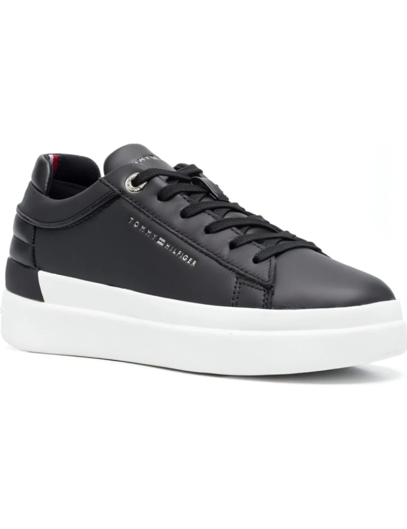 imagem de Tommy Hilfiger Preto Trainers sapatos femininos2