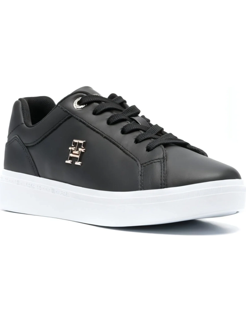 imagem de Tommy Hilfiger Preto Trainers sapatos femininos2