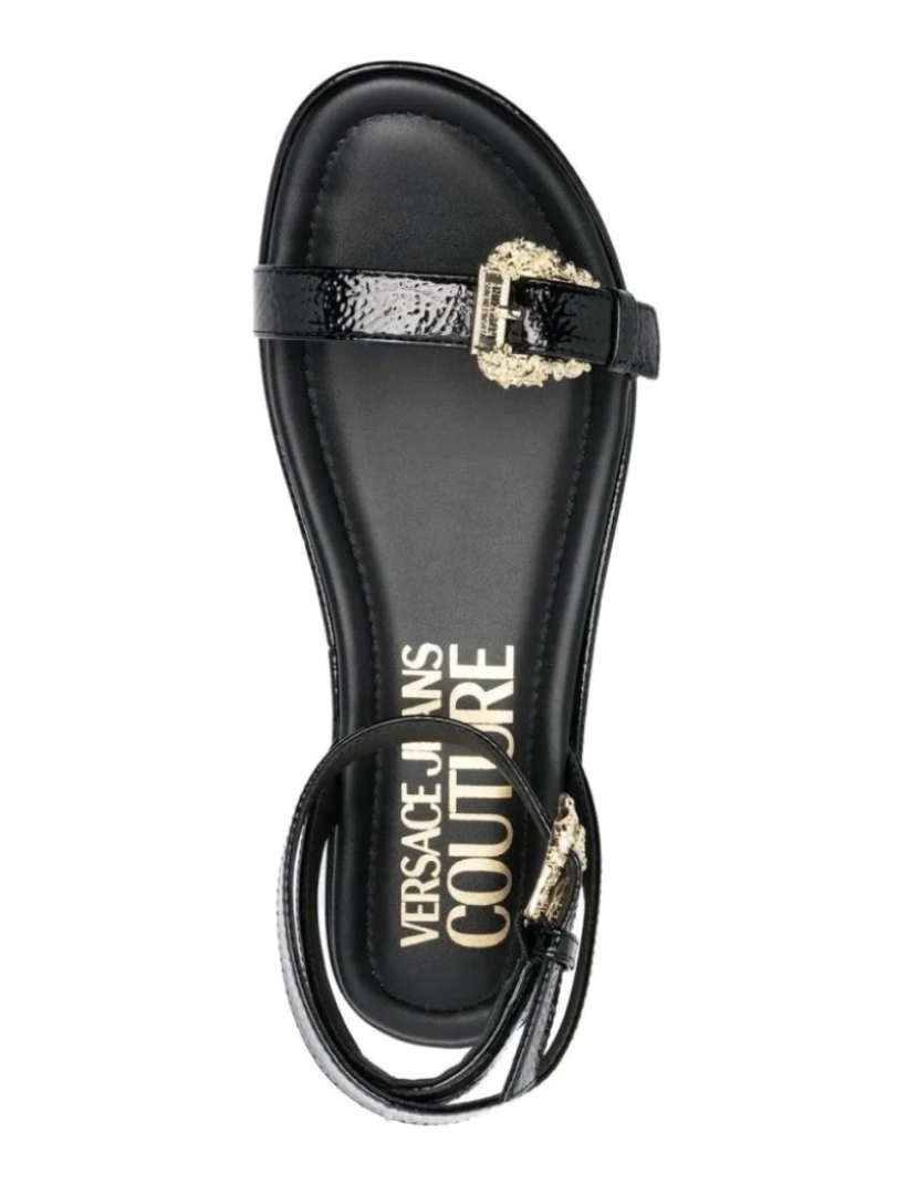 imagem de Versace Jeans Couture Sandálias pretas sapatos femininos5