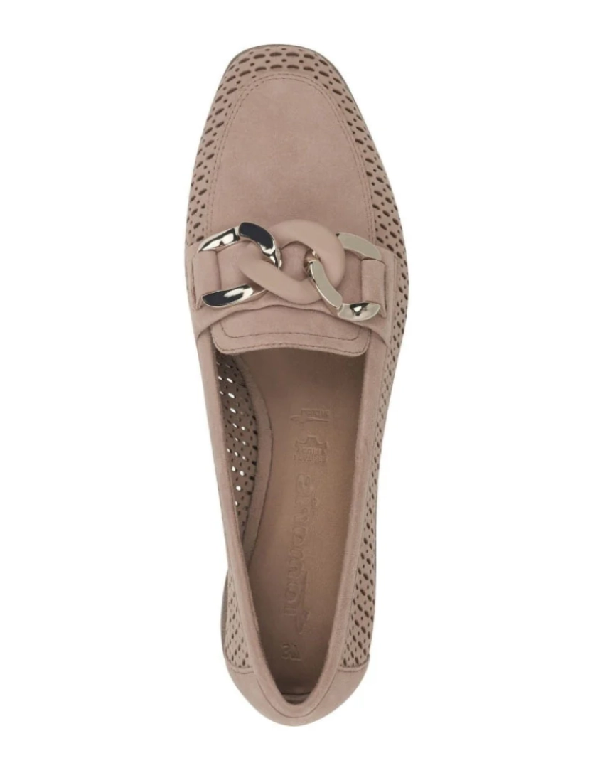 imagem de Tamaris Bege Loafers sapatos femininos6