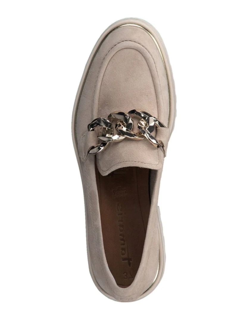 imagem de Tamaris Bege Loafers sapatos femininos6