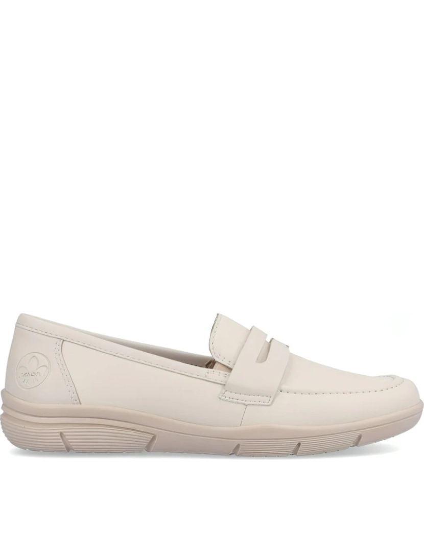 imagem de Rieker Bege Loafers sapatos femininos2