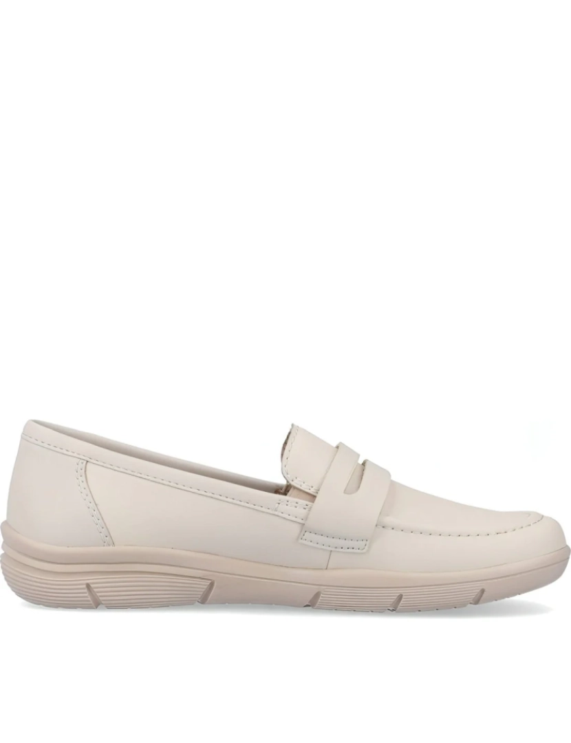 imagem de Rieker Bege Loafers sapatos femininos4