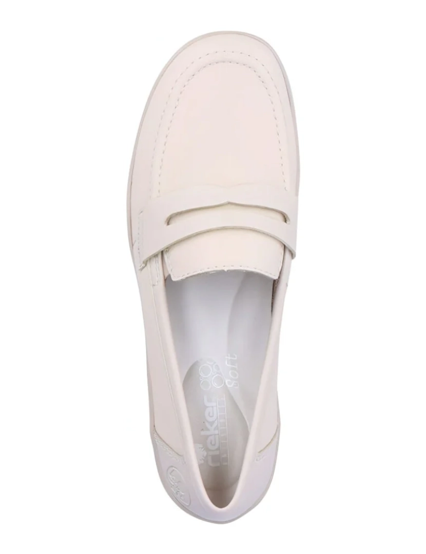 imagem de Rieker Bege Loafers sapatos femininos5