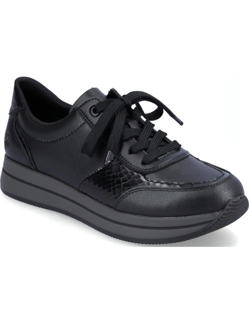 imagem de Rieker preto treinadores sapatos femininos3