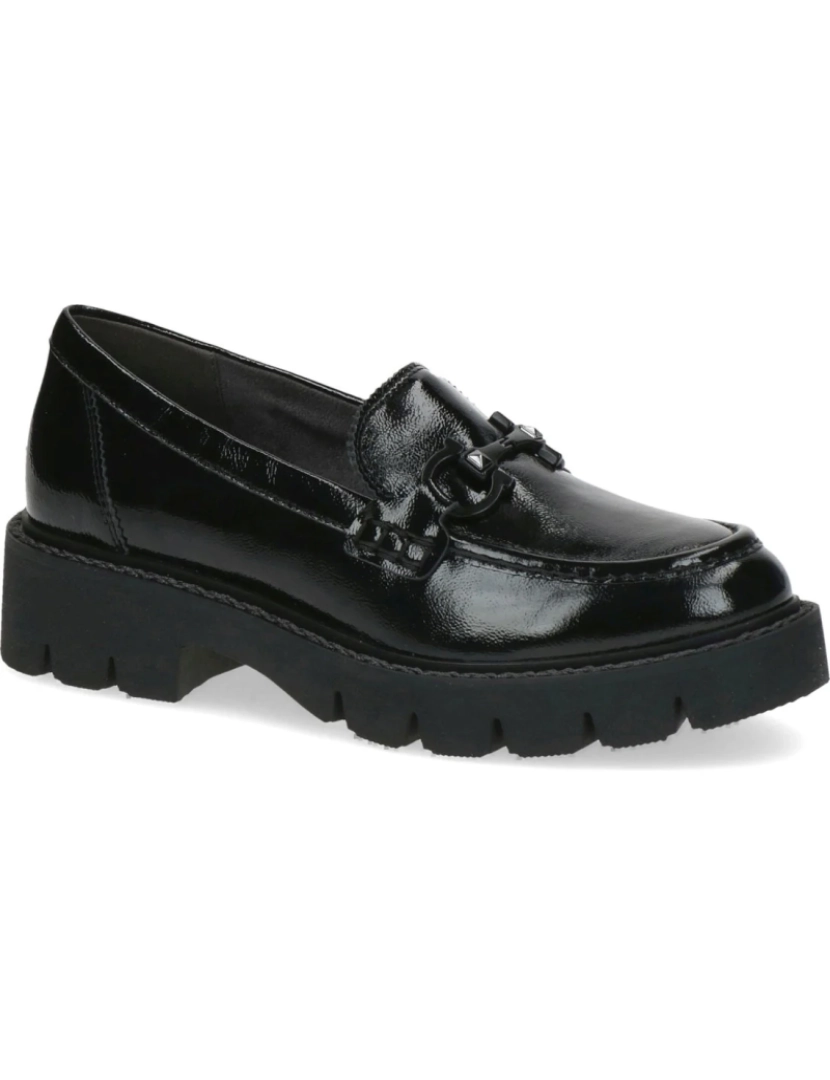 imagem de Caprice Black Loafers sapatos femininos2