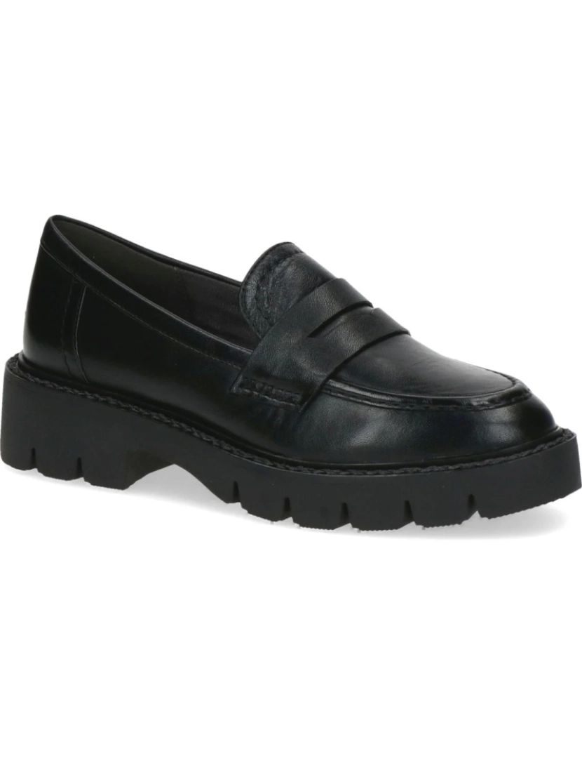 imagem de Caprice Black Loafers sapatos femininos2