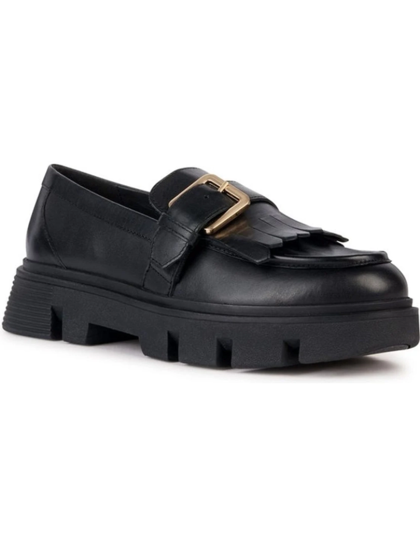 Geox - Geox Black Loafers Calçados Femininos