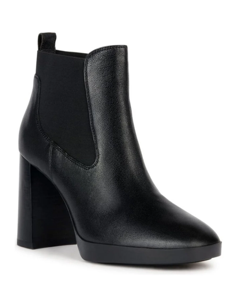 Geox - Geox Black Booties Calçados Femininos