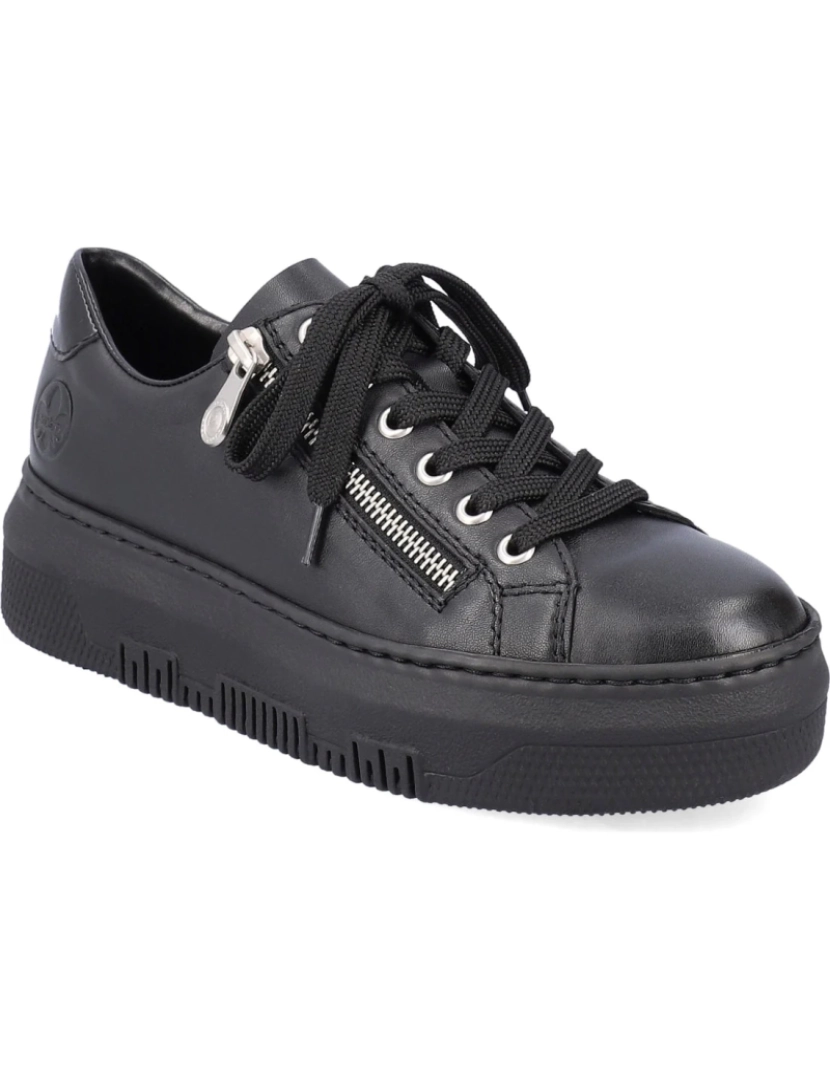 Rieker - Rieker preto treinadores sapatos femininos