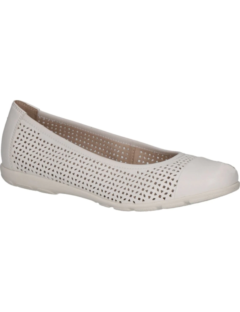 Caprice - Caprice Branco Ballerinas Calçados Femininos