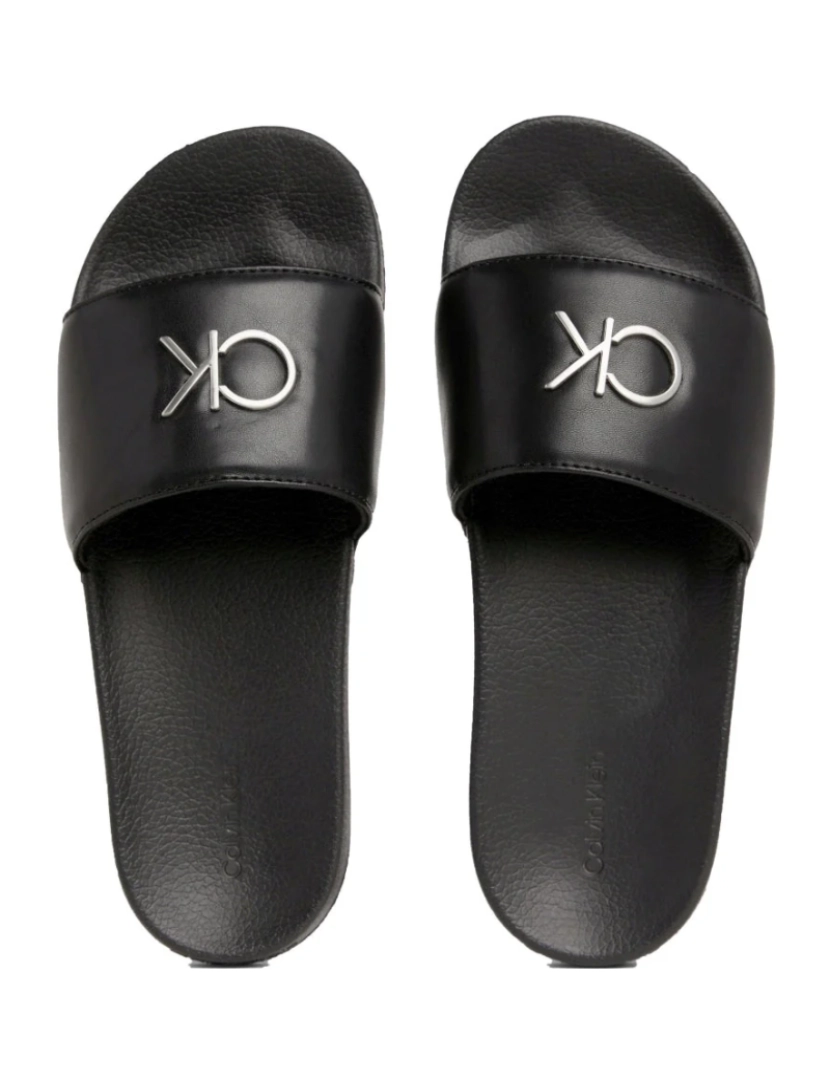 imagem de Calvin Klein Black Flip Flops sapatos femininos5