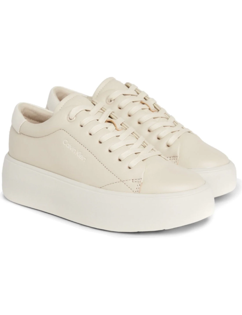 imagem de Calvin Klein Bege Trainers sapatos femininos2