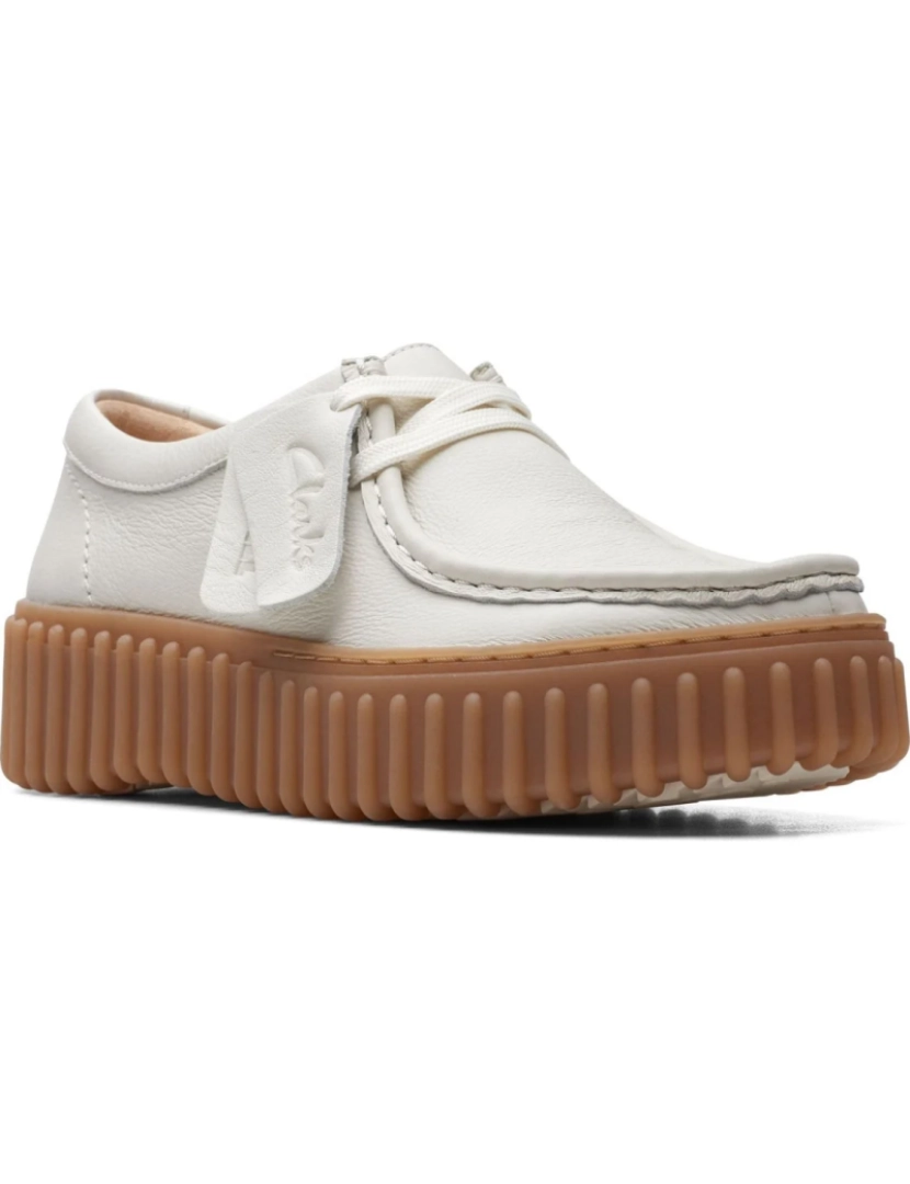 imagem de Clarks Branco Trainers sapatos femininos2