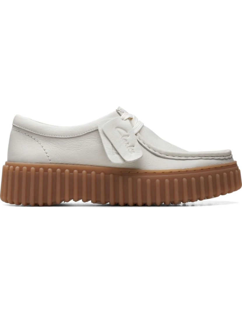 imagem de Clarks Branco Trainers sapatos femininos3