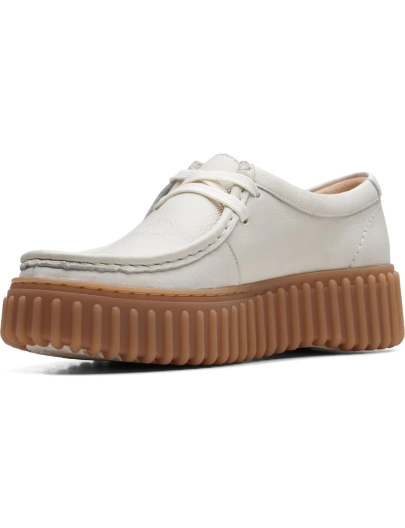 imagem de Clarks Branco Trainers sapatos femininos4