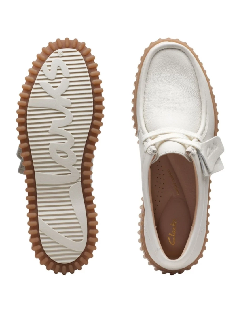 imagem de Clarks Branco Trainers sapatos femininos8