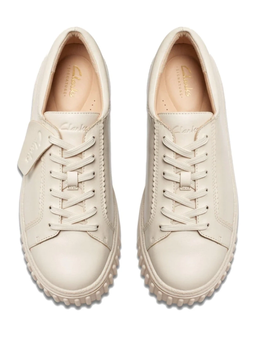 imagem de Clarks Bege Trainers sapatos femininos7