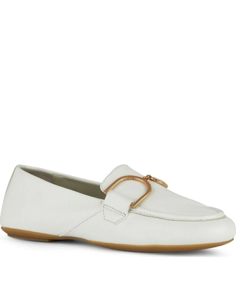 imagem de Geox Branco Mocassins Calçados Femininos3