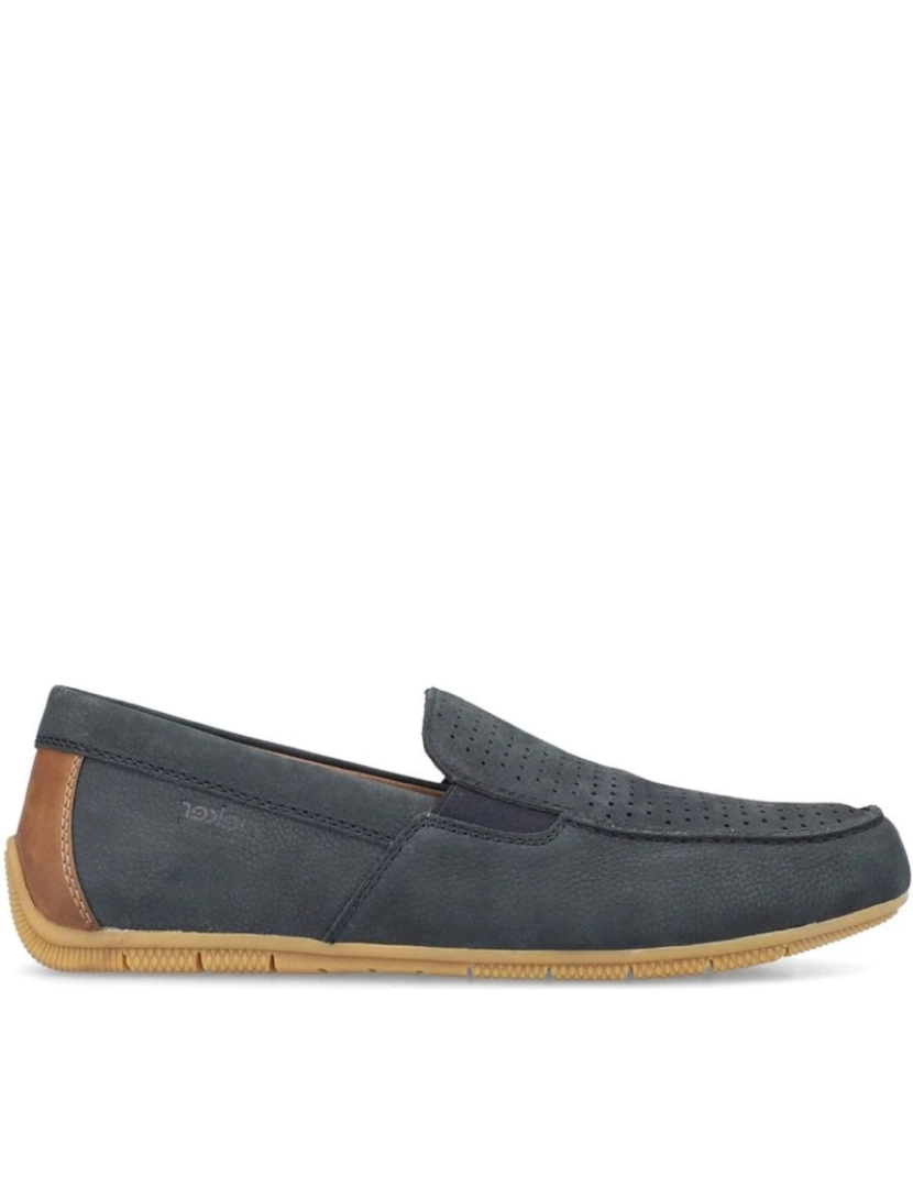 imagem de Rieker Blue Moccasins Calçados Masculinos3