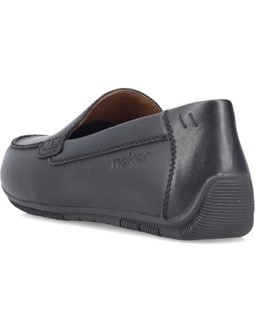 imagem de Rieker Black Moccasins Calçados Masculinos4