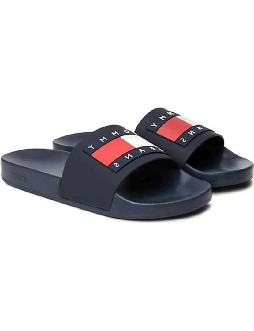 imagem de Tommy Jeans Blue Flip Flops sapatos masculinos2