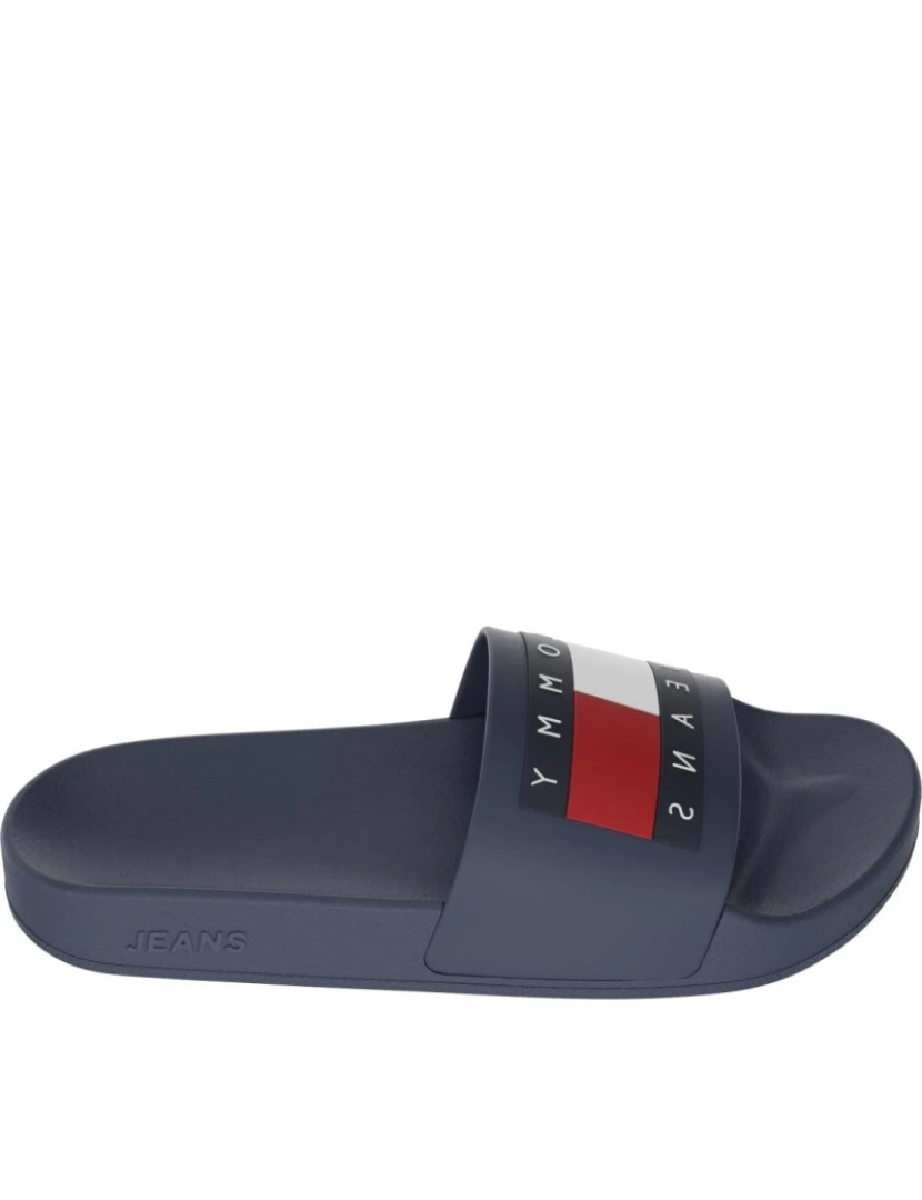 imagem de Tommy Jeans Blue Flip Flops sapatos masculinos3