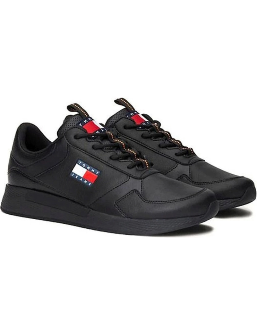 imagem de Tommy Jeans Black Trainers Calçados Masculinos2