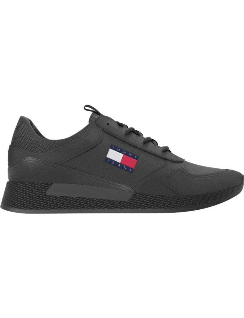 imagem de Tommy Jeans Black Trainers Calçados Masculinos3