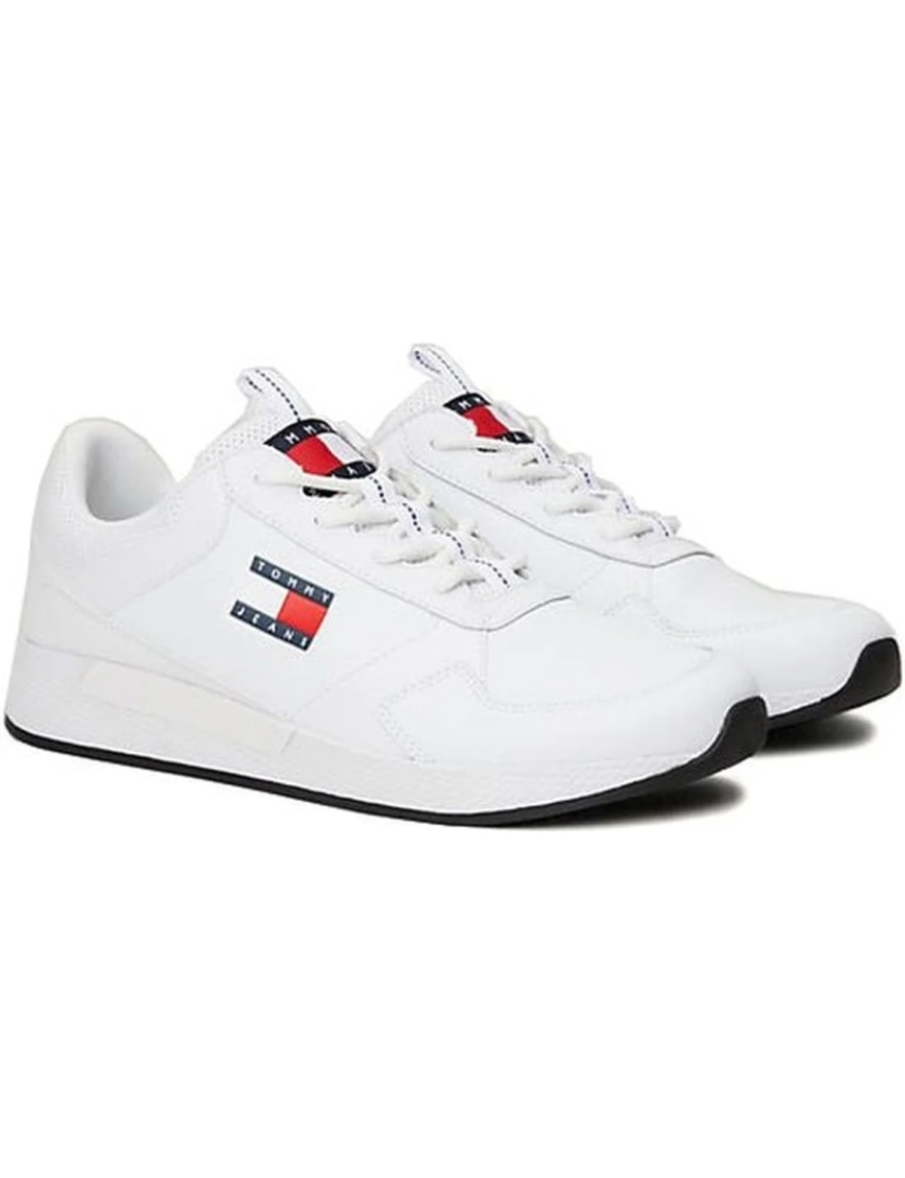 imagem de Tommy Jeans Branco Trainers sapatos masculinos2