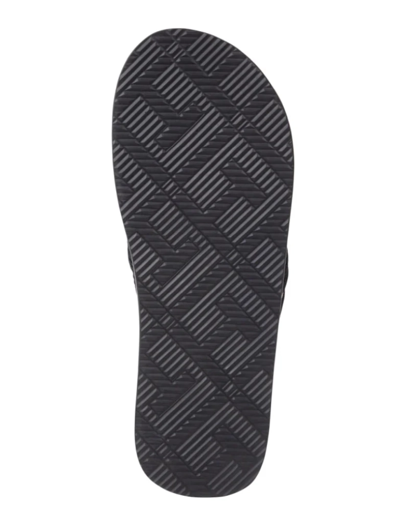 imagem de Tommy Hilfiger Black Flip Flops sapatos masculinos6