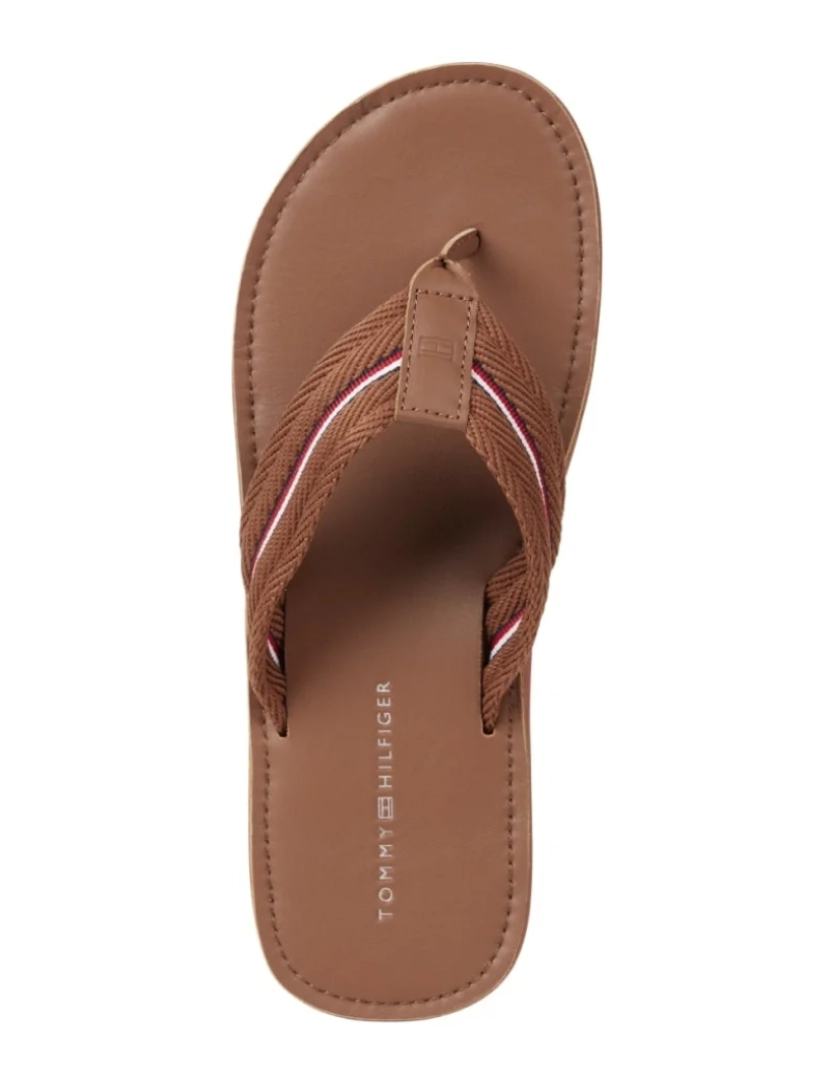 imagem de Tommy Hilfiger Brown Flip Flops homens sapatos3