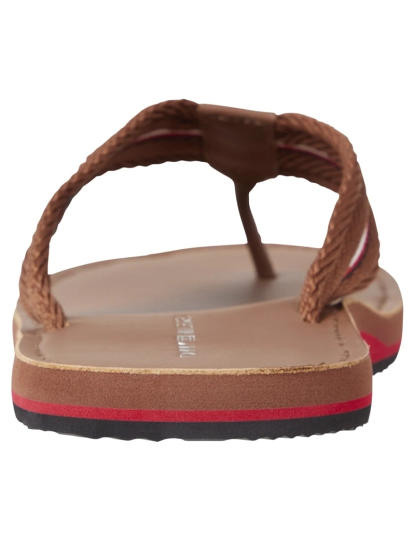 imagem de Tommy Hilfiger Brown Flip Flops homens sapatos4