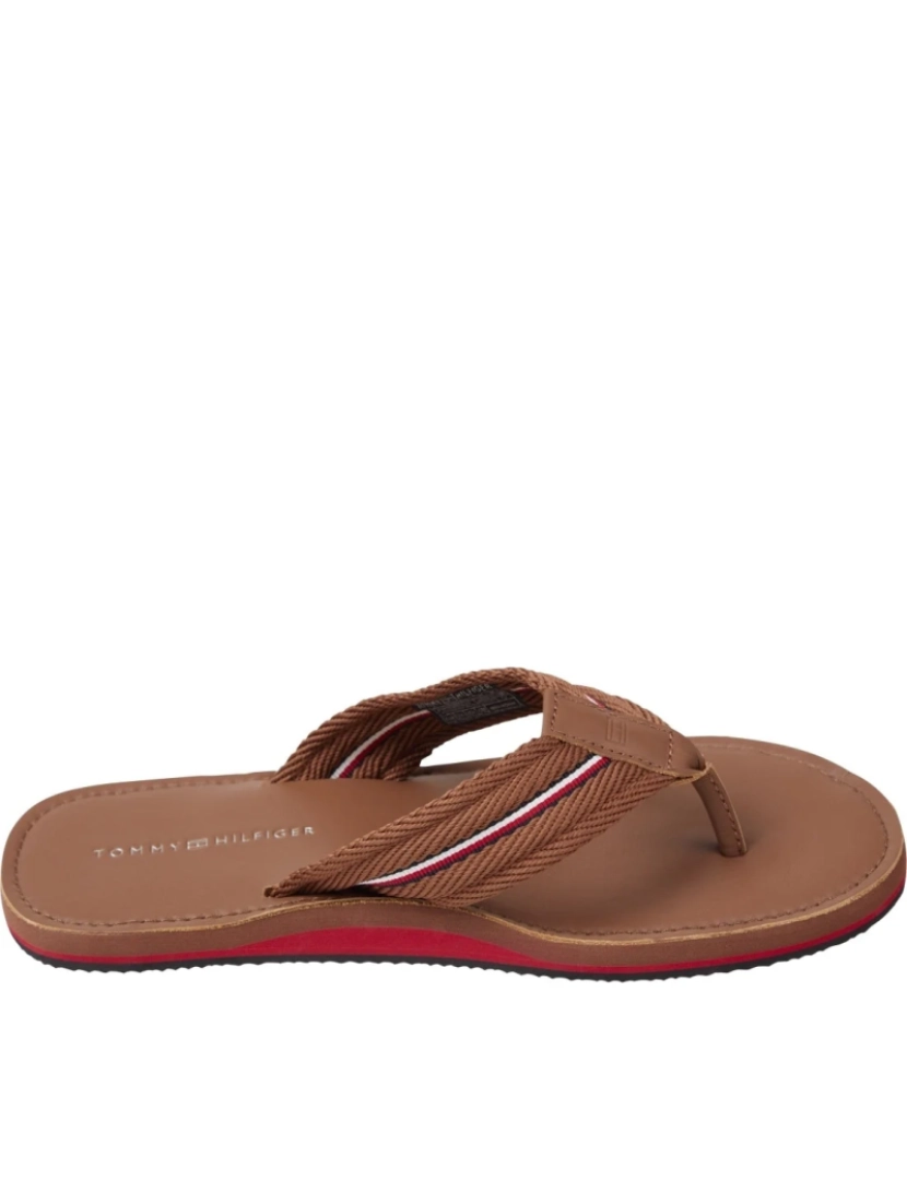 imagem de Tommy Hilfiger Brown Flip Flops homens sapatos5