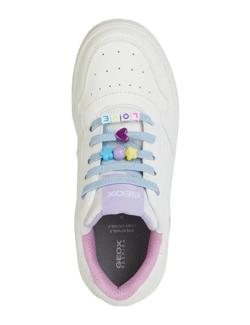 imagem de Geox White Trainers sapatos de meninas6