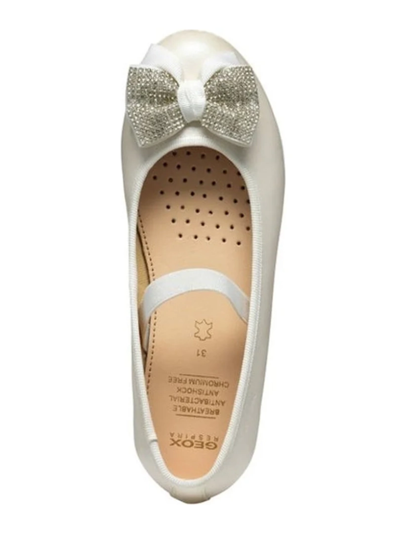 imagem de Geox White Ballerinas sapatos femininos6