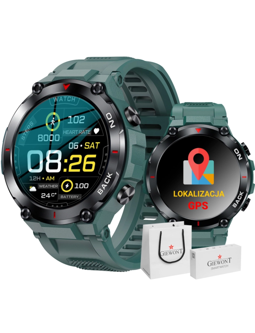 Giewont - Smartwatch Giewont Pionier GPS GW460-2  Verde Mar