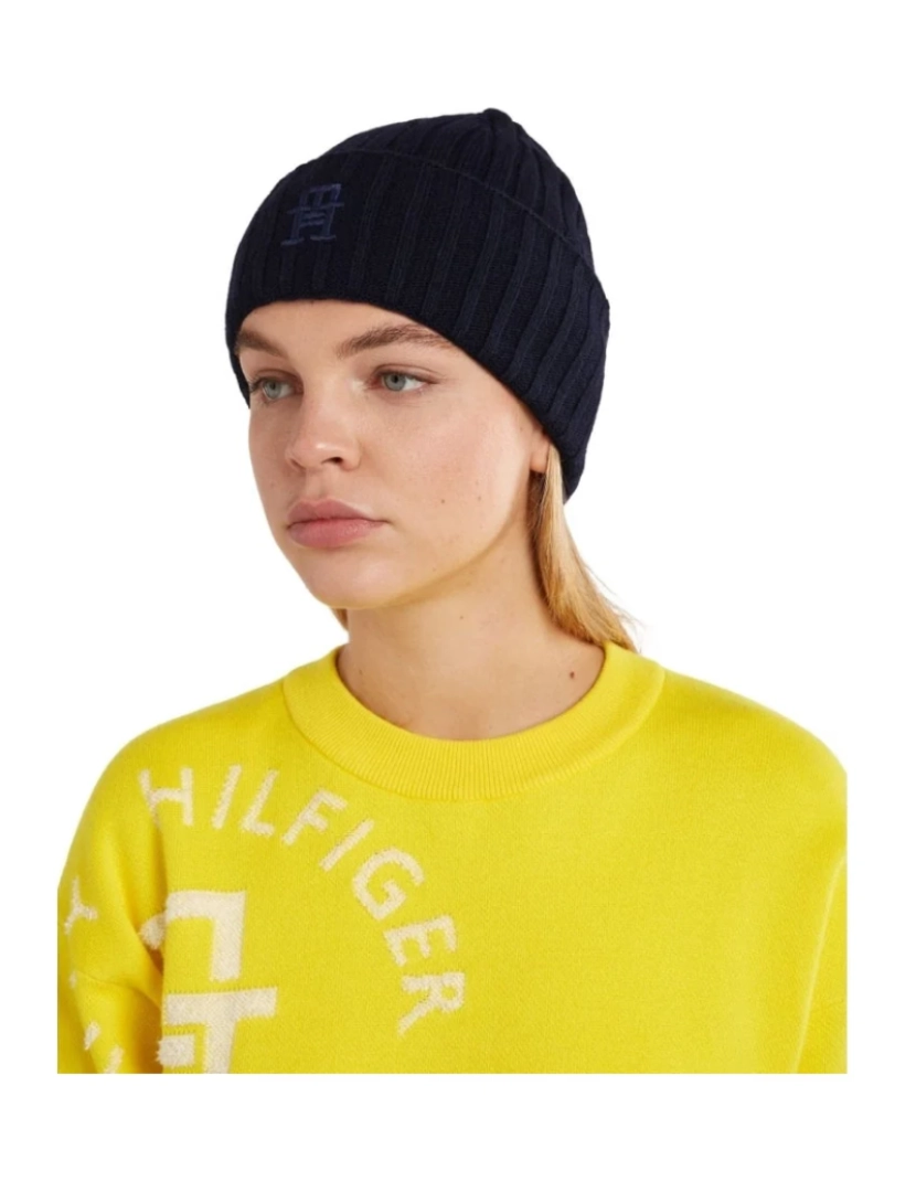 imagem de Tommy Hilfiger Blue Beanies Womens Acessórios4