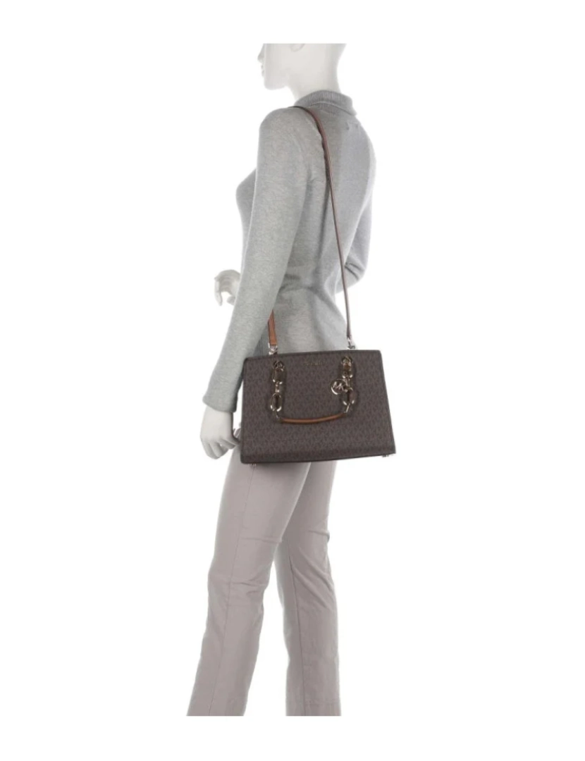 imagem de Michael Kors Brown Satchels Mulheres Bolsas4