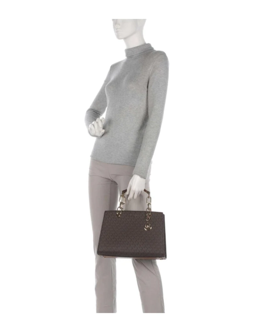 imagem de Michael Kors Brown Satchels Mulheres Bolsas5